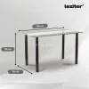 Riona 120 cm szögletes üveg étkezőasztal