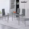 Berna 120 cm szögletes üveg étkezőasztal