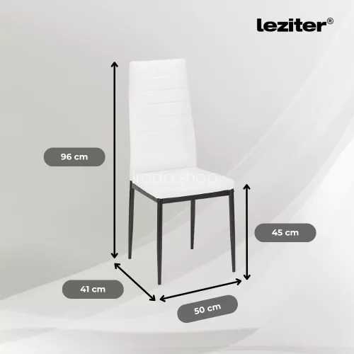 Denton 6+1 étkező garnitúra fehér-fekete