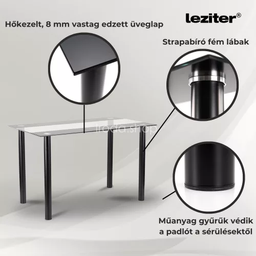 Cadiz 4+1 étkező garnitúra fekete-bézs