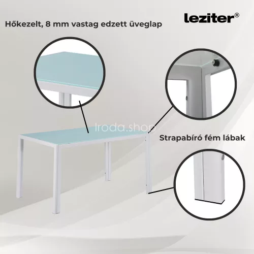 Mira 4+1 étkező garnitúra fehér-szürke