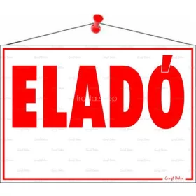 Információs tábla, 50x35 cm, "Eladó"