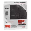 Maszk, FFP2, 5 rétegű, 20 db, fekete