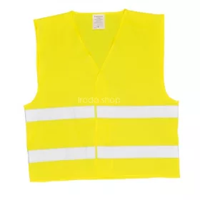 Jelzőmellény, két csíkos, EU szabvány, L/XL
