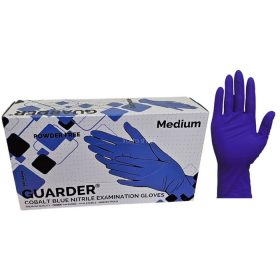   Védőkesztyű, egyszer használatos, nitril, M méret, 100 db, púder nélküli, kobaltkék