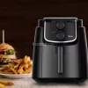 Midea MF-TN35D air fryer, forrólevegős fritőz, 3,5 literes sütőkosár, állítható hőmérséklet 200 °C-ig, 1500 W, fekete