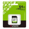 Memóriakártya, SDXC, 64GB, C10/UHS-I/U1/V10, Gen3, KINGSTON "Canvas Select Plus"