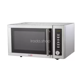   HAUSER MW-825 mikrohullámú sütő grill funkcióval, 900 W, 25 liter, digitális, 9 program, 11 fokozat, inox/szürke színű