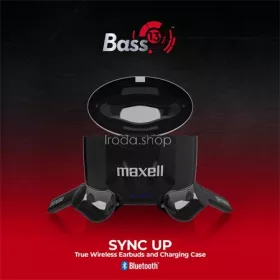   Fülhallgató, vezeték nélküli, Bluetooth 5.0, mikrofonnal, MAXELL "Bass 13", fekete