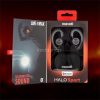 Fülhallgató, vezeték nélküli, Bluetooth, mikrofonnal, LED-es fülhallgató, MAXELL "Halo Sport", fekete