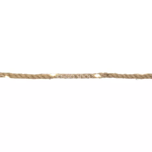 HOME MXROPE napelemes fényfüzér kötélen, 52 db melegfehér LED, 2 üzemmód, 5 méter hosszú, cserélhető akkumulátor