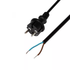   Home N 10-3/1,0 hálózati csatlakozókábel, 3 m, H05RN-F 2 x 1,0 mm2 gumikábel,  IP44 védettség, max.2300W, fekete
