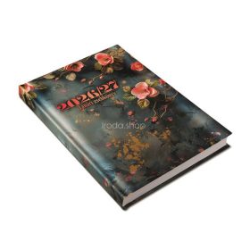   Tanári zsebkönyv, heti, 2026/2027 tanév, REALSYSTEM, virágminta