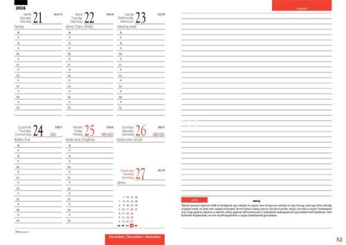 Tanítói zsebkönyv, heti, 2026/2027 tanév, REALSYSTEM, bagoly