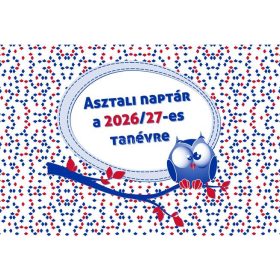 Asztali naptár, heti, 2026/2027 tanév, REALSYSTEM