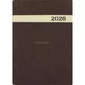   Naptár, tervező, A5, napi, DAYLINER, "The Boss", barna