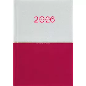   Naptár, tervező, A5, napi, DAYLINER "Contrast", fehér-piros