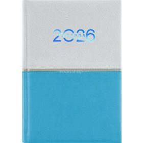   Naptár, tervező, B6, heti, DAYLINER "Contrast", fehér-világoskék