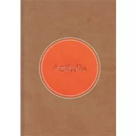   Naptár, tervező, A5, napi, DAYLINER "Central", barna-narancs