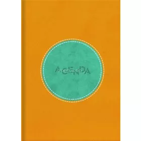   Naptár, tervező, A5, napi, DAYLINER "Central", sárga-türkiz