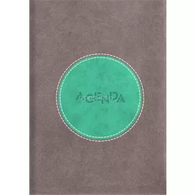   Naptár, tervező, A5, napi, DAYLINER "Central", szürke-türkiz