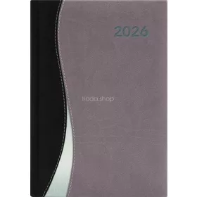   Naptár, tervező, A5, napi, DAYLINER, "Dubai", fekete-szürke