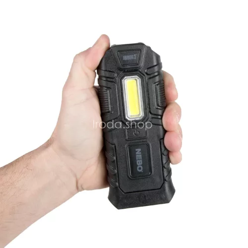 NEBO ARMOR 3 szerelő- és zseblámpa, NE6526, 360 lm - 40 lm, IPX7, Direct-to-Red funkció, acélcsipesz, mágneses talp, 3 üzemmód