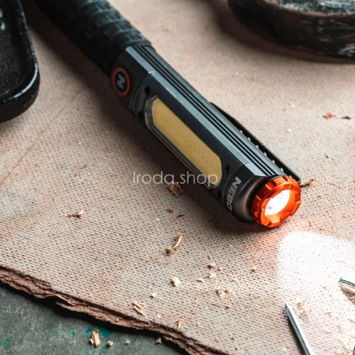 NEBO NEB-FLT-1033-G BIG LARRY PRO + zseblámpa és szerelőlámpa, 600-40 lumen, akkumulátoros, IPX7, mágneses talp