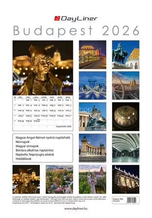Naptár, fali, DAYLINER, Budapest