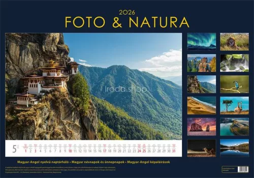 Naptár, fali, DAYLINER, "Foto&Natura"