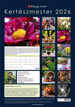 Naptár, fali, DAYLINER, "Kertészmester"