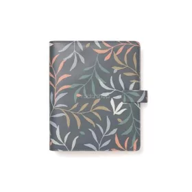   Kalendárium, gyűrűs, betétlapokkal, A5, FILOFAX "Botanical", sötétkék