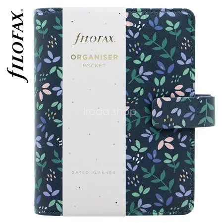 Kalendárium, gyűrűs, betétlapokkal, pocket méret, FILOFAX "Garden Dusk"