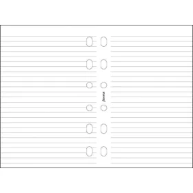   Kalendárium betét, jegyzetlap, pocket méret, vonalas, FILOFAX, fehér