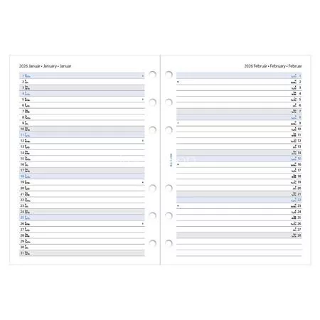 Kalendárium betét, tervező, heti, A5 (L), FILOFAX, 2026