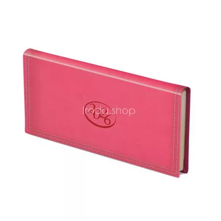 Zsebnaptár, fekvő elrendezésű, TOPTIMER, "Ace", korallpiros