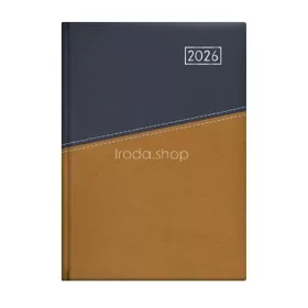   Naptár, tervező, A5, napi, TOPTIMER "Duplex", kék-mustár