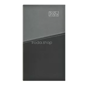   Zsebnaptár, álló elrendezésű, TOPTIMER "Duplex", szürke-antracit