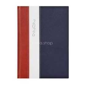   Naptár, tervező, B5, heti, TOPTIMER "Fashion", bordó-fehér-kék