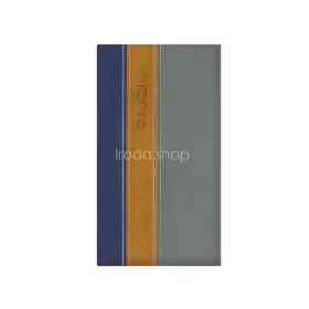   Zsebnaptár, álló elrendezésű, TOPTIMER, "Fashion", kék-okker-szürke