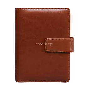   Kalendárium, gyűrűs, betétlapokkal, "L", műbőr, SATURNUS, "223", barna