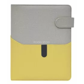   Kalendárium, gyűrűs, betétlapokkal, "L", műbőr, SATURNUS, "229", szürke-sárgászöld