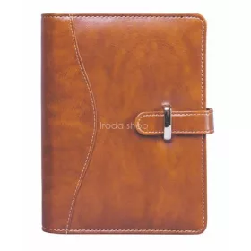   Kalendárium, gyűrűs, betétlapokkal, "L", műbőr, SATURNUS, "437", világosbarna