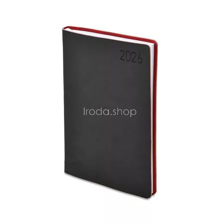 Naptár, tervező, A5, napi, TOPTIMER "Madeira", fekete-bordó