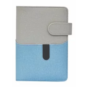   Kalendárium, gyűrűs, betétlapokkal, "M", műbőr, SATURNUS, "229", szürke-kék