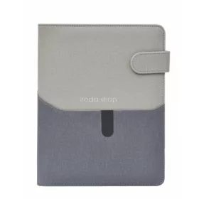   Kalendárium, gyűrűs, betétlapokkal, "M", műbőr, SATURNUS, "229", szürke-szürke