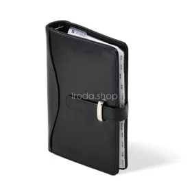   Kalendárium, gyűrűs, betétlapokkal, "M", műbőr, SATURNUS, "437", fekete