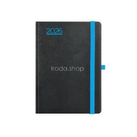   Naptár, tervező, B6, heti, TOPTIMER, "Nero", fekete-kék