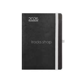   Naptár, tervező, B6, heti, TOPTIMER, "Nero", fekete-szürke