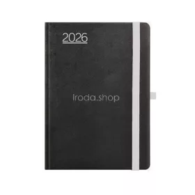   Naptár, tervező, A5, napi, TOPTIMER, "Nero", fekete-szürke